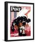 "Butch and the Nylons," Saturday Evening Post Cover, February 15, 1947-Albert Staehle-Framed Premium Giclee Print