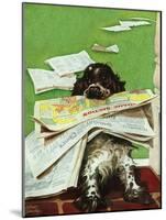 "Butch and the Sunday Paper," May 31, 1947-Albert Staehle-Mounted Giclee Print