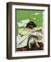 "Butch and the Sunday Paper," May 31, 1947-Albert Staehle-Framed Giclee Print