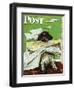 "Butch and the Sunday Paper," Saturday Evening Post Cover, May 31, 1947-Albert Staehle-Framed Premium Giclee Print