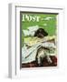 "Butch and the Sunday Paper," Saturday Evening Post Cover, May 31, 1947-Albert Staehle-Framed Premium Giclee Print