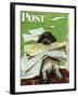 "Butch and the Sunday Paper," Saturday Evening Post Cover, May 31, 1947-Albert Staehle-Framed Giclee Print