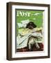 "Butch and the Sunday Paper," Saturday Evening Post Cover, May 31, 1947-Albert Staehle-Framed Giclee Print