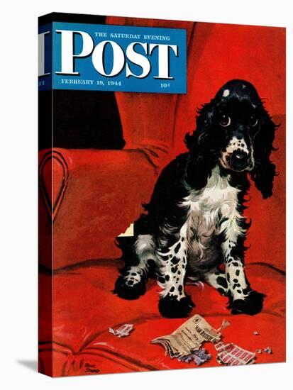 "Butch Ate the Coupons," Saturday Evening Post Cover, February 19, 1944-Albert Staehle-Stretched Canvas