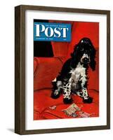 "Butch Ate the Coupons," Saturday Evening Post Cover, February 19, 1944-Albert Staehle-Framed Giclee Print