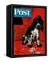 "Butch Ate the Coupons," Saturday Evening Post Cover, February 19, 1944-Albert Staehle-Framed Stretched Canvas