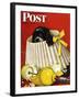 "Butch & Broken Lamp," Saturday Evening Post Cover, February 23, 1946-Albert Staehle-Framed Giclee Print