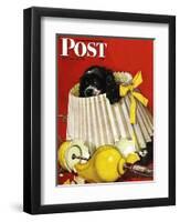 "Butch & Broken Lamp," Saturday Evening Post Cover, February 23, 1946-Albert Staehle-Framed Premium Giclee Print