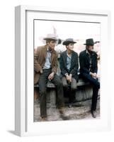 BUTCH CASSIDY AND THE SUNDANCE KID, 1969 directed by GEORGE ROY H Paul Newman, Katharine Ross and R-null-Framed Photo