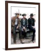 BUTCH CASSIDY AND THE SUNDANCE KID, 1969 directed by GEORGE ROY H Paul Newman, Katharine Ross and R-null-Framed Photo
