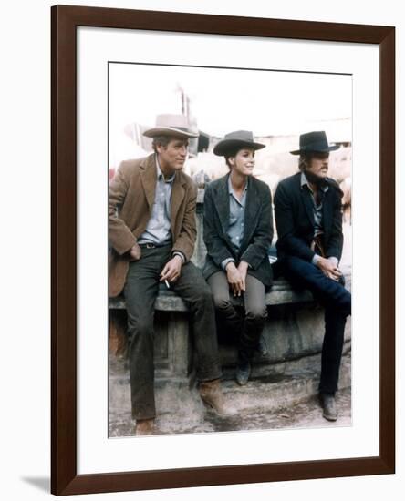 BUTCH CASSIDY AND THE SUNDANCE KID, 1969 directed by GEORGE ROY H Paul Newman, Katharine Ross and R-null-Framed Photo