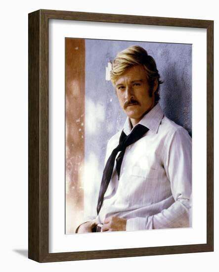 BUTCH CASSIDY AND THE SUNDANCE KID, 1969 directed by GEORGE ROY H Robert Redford (photo)-null-Framed Photo