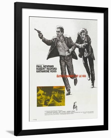 Butch Cassidy and the Sundance Kid, French Movie Poster, 1969-null-Framed Art Print