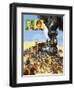 Butch Cassidy and the Sundance Kid Hold Up a Train-Harry Green-Framed Giclee Print