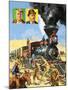 Butch Cassidy and the Sundance Kid Hold Up a Train-Harry Green-Mounted Premium Giclee Print