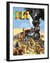 Butch Cassidy and the Sundance Kid Hold Up a Train-Harry Green-Framed Giclee Print