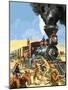 Butch Cassidy and the Sundance Kid Hold Up a Union Pacific Railroad Train-Harry Green-Mounted Giclee Print