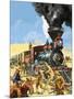 Butch Cassidy and the Sundance Kid Hold Up a Union Pacific Railroad Train-Harry Green-Mounted Giclee Print