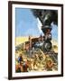 Butch Cassidy and the Sundance Kid Hold Up a Union Pacific Railroad Train-Harry Green-Framed Giclee Print