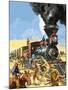 Butch Cassidy and the Sundance Kid Hold Up a Union Pacific Railroad Train-Harry Green-Mounted Giclee Print