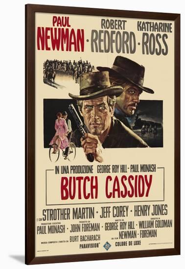 Butch Cassidy and the Sundance Kid, Italian Movie Poster, 1969-null-Framed Art Print