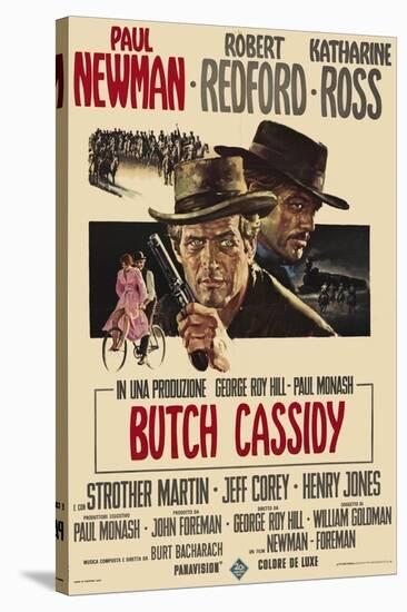 Butch Cassidy and the Sundance Kid, Italian Movie Poster, 1969-null-Stretched Canvas