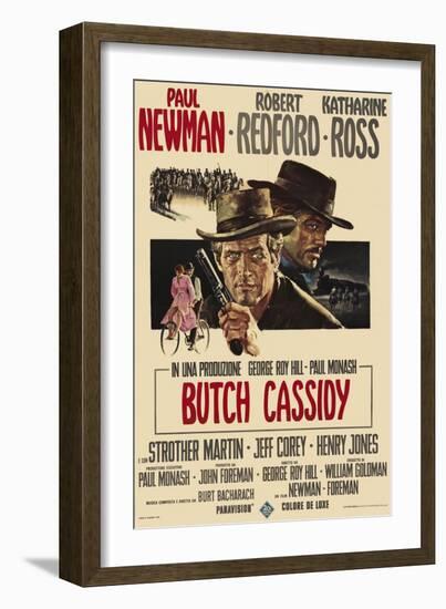 Butch Cassidy and the Sundance Kid, Italian Movie Poster, 1969-null-Framed Art Print