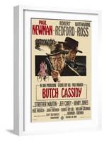 Butch Cassidy and the Sundance Kid, Italian Movie Poster, 1969-null-Framed Art Print