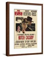 Butch Cassidy and the Sundance Kid, Italian Movie Poster, 1969-null-Framed Art Print