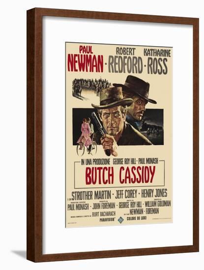 Butch Cassidy and the Sundance Kid, Italian Movie Poster, 1969-null-Framed Art Print