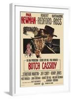 Butch Cassidy and the Sundance Kid, Italian Movie Poster, 1969-null-Framed Art Print