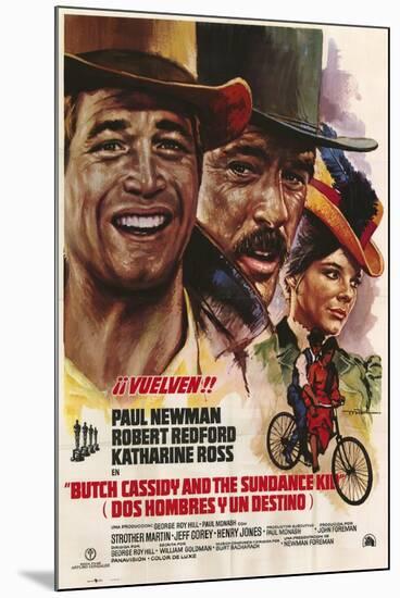 Butch Cassidy and the Sundance Kid, Italian Movie Poster, 1969-null-Mounted Art Print