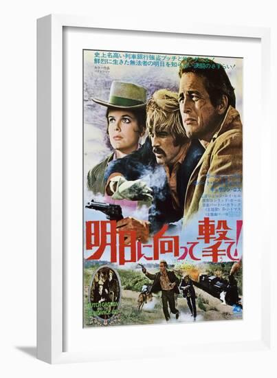 Butch CAssidy and the Sundance Kid, Japanese Poster, Katharine Ross, Robert Redford, Paul Newman-null-Framed Art Print