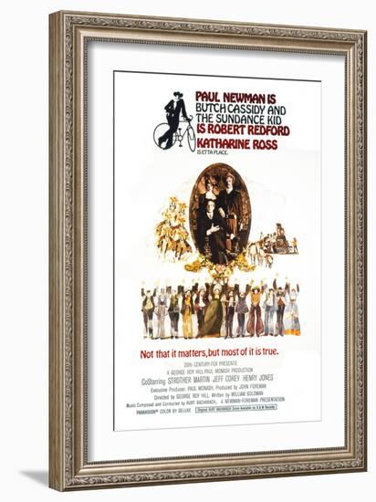 Butch Cassidy and the Sundance Kid, Katharine Ross, Paul Newman, Robert Redford, 1969-null-Framed Art Print