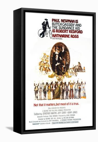 Butch Cassidy and the Sundance Kid, Katharine Ross, Paul Newman, Robert Redford, 1969-null-Framed Stretched Canvas