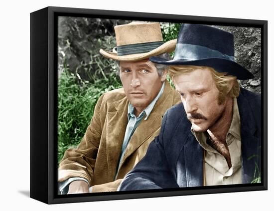 Butch CAssidy and the Sundance Kid, L-R: Paul Newman, Robert Redford, 1969-null-Framed Stretched Canvas