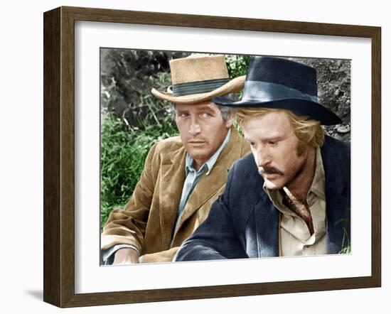 Butch CAssidy and the Sundance Kid, L-R: Paul Newman, Robert Redford, 1969-null-Framed Photo