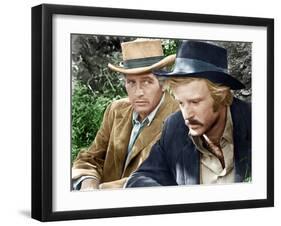 Butch CAssidy and the Sundance Kid, L-R: Paul Newman, Robert Redford, 1969-null-Framed Photo