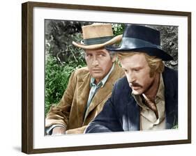 Butch CAssidy and the Sundance Kid, L-R: Paul Newman, Robert Redford, 1969-null-Framed Photo