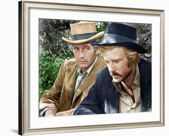 Butch CAssidy and the Sundance Kid, L-R: Paul Newman, Robert Redford, 1969-null-Framed Photo