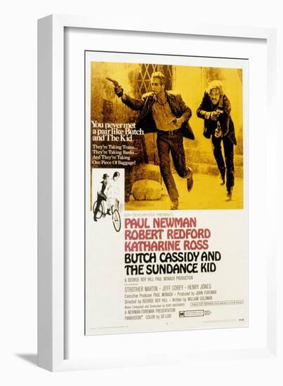 Butch Cassidy and the Sundance Kid, Paul Newman, Robert Redford, 1969-null-Framed Art Print