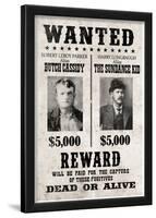 Butch Cassidy and The Sundance Kid Wanted Advertisement Print Poster-null-Lamina Framed Poster