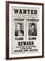 Butch Cassidy and The Sundance Kid Wanted Advertisement-null-Framed Art Print