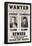 Butch Cassidy and The Sundance Kid Wanted Poster-null-Framed Poster