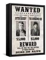 Butch Cassidy and The Sundance Kid Wanted Poster-null-Framed Stretched Canvas