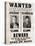 Butch Cassidy and The Sundance Kid Wanted Poster-null-Stretched Canvas