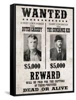 Butch Cassidy and The Sundance Kid Wanted Poster-null-Framed Stretched Canvas