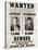 Butch Cassidy and The Sundance Kid Wanted Poster-null-Stretched Canvas
