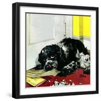 "Butch Chews the Mail," March 13, 1948-Albert Staehle-Framed Giclee Print