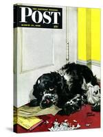 "Butch Chews the Mail," Saturday Evening Post Cover, March 13, 1948-Albert Staehle-Stretched Canvas